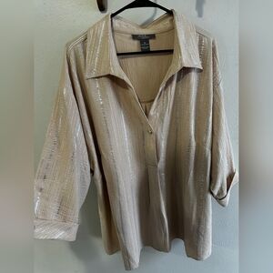 Elegant Beige Women's Top